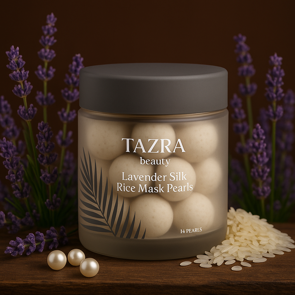Lavender Silk Rice Mask Pearls